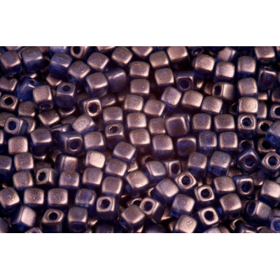 Cubix 4x4 mm N. 44 CRYSTAL ORO CERULEAN BLUE