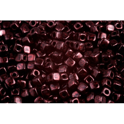 Cubix 4x4 mm N. 72 Opaque Jet Black Metallic Silver Gray