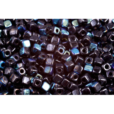 Cubix 4x4 mm N. 86 JET HEMATITE AB