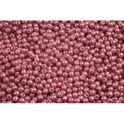 Round Beads 3mm White Alabaster Purple Luster 02010/14496