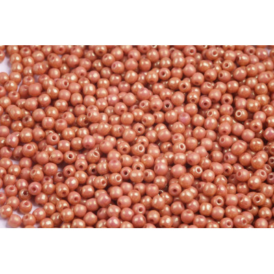 Round Beads 3mm White Alabaster Red Luster 02010/14495 | Rutkovsky