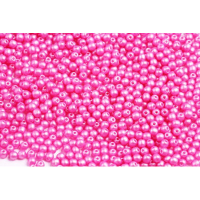 Round Beads 3mm Pearl Shine Light Fuchsia 02010/24005 | Rutkovsky