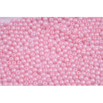 Round Beads 3mm Powder Light Pink 02010/29305 | Czech Glass