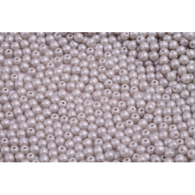 Round Beads 3mm Powder Grey Pearl 02010/29320 | Czech Glass