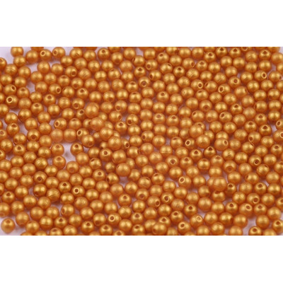 Round Beads 3mm Gold Shine Yellow Sun 02010/24101 | Czech Glass