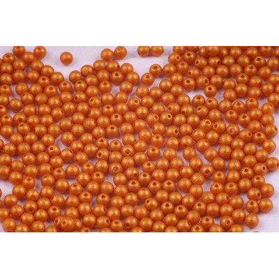 Round Beads Gold Shine Minium 3mm 02010/24109 | Rutkovsky Glass