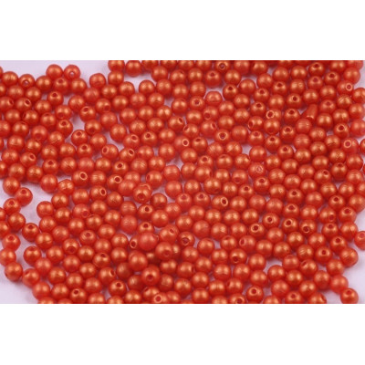 3mm Round Beads Gold Shine Orange 02010/24102 | Czech Glass Beads