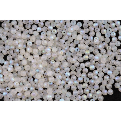 Matte Crystal Rainbow Czech Round Beads 3mm 00030 | Rutkovsky