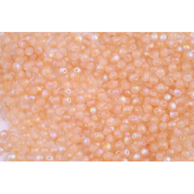 Round Beads 3mm Matte Peach Yellow Rainbow 00030/84100 | Rutkovsky