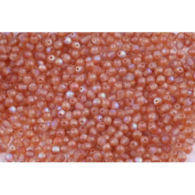 Round Beads 3mm Matte Orange Rainbow 00030/84100/98535 | Rutkovsky