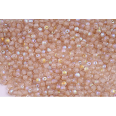 3mm Round Beads Matte Lemon Rainbow 00030/84100/98534 | Czech Glass