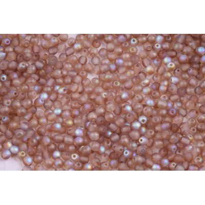 Round Beads 3mm Matte Brown Rainbow 00030/84100/98532 | Rutkovsky