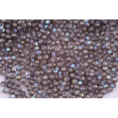 Round Beads 3mm Matte Graphite Rainbow 00030/84100/98537
