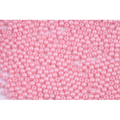 Round Beads Matte Pearl Pink Cotton Candy 00030/29305 3mm | Rutkovsky