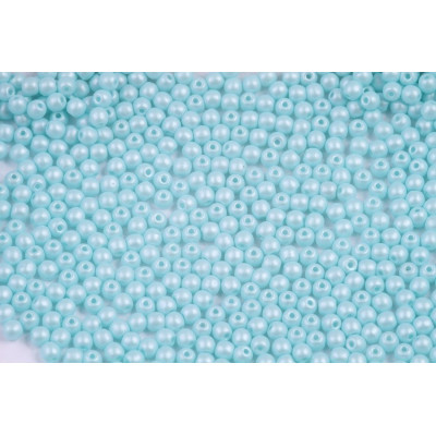 Round Beads 3mm Matte Pearl Turquoise Blue 00030/29313 | Czech Glass