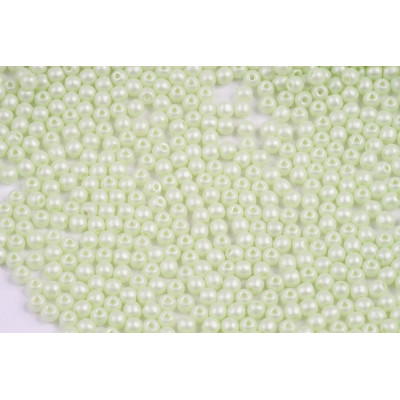 Round Beads 3mm Matte Pearl Green Cotton Candy 29315 | Czech Glass