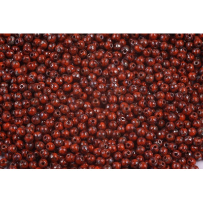 Czech Round Beads Opaque Orange Picasso 93130/43400 3mm | Rutkovsky