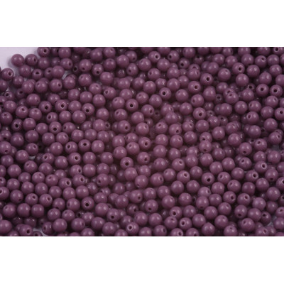 Czech Glass Round Beads 3mm Amethyst Opaque 23030 | Rutkovsky