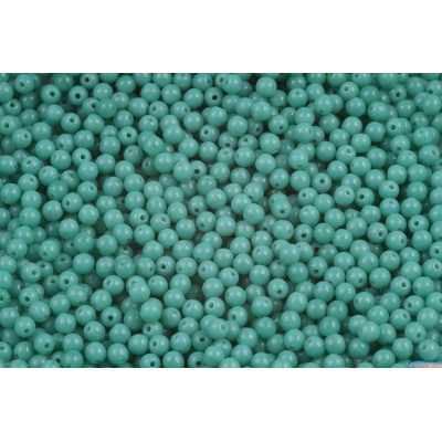 Green Turquoise Round Beads 3mm 63130 | Czech Glass Beads