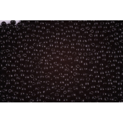 3mm Opaque Jet Black Round Beads 23980 | Rutkovsky Czech Glass