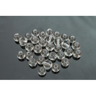 Round Beads 6mm Crystal 00030 | Rutkovsky Czech Glass Beads