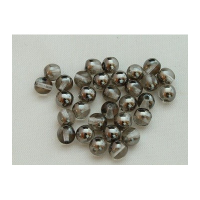 Round Beads 6mm Chrome Hematite 2246 | Rutkovsky Czech Glass