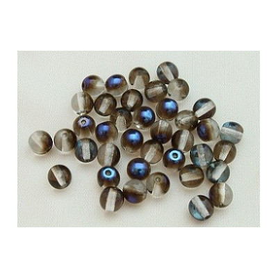 Round Beads 6mm Grey Blue Luster 2247 | Rutkovsky Czech Glass