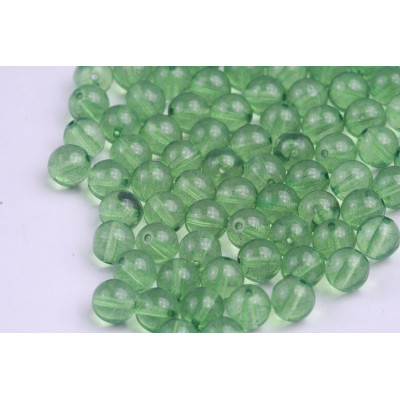 Round Beads 6mm Green 10036 | Handmade Czech Glass Beads