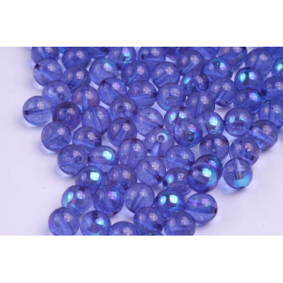 Round Beads 6mm Blue 10012 AB | Rutkovsky Czech Glass Beads