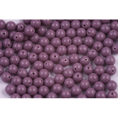 Czech Glass Round Beads 6mm Amethyst Opaque 23030 | Rutkovsky