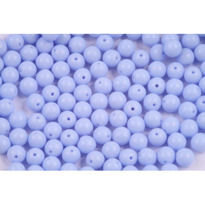 Round Beads 6mm Opaque Light Blue 33000 | Rutkovsky Czech Glass