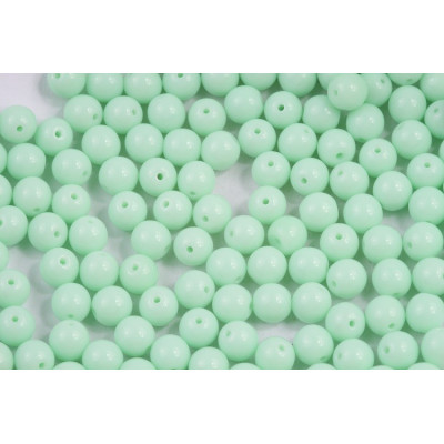 Round Beads 6mm Opaque Mint 53100 | Czech Glass Beads