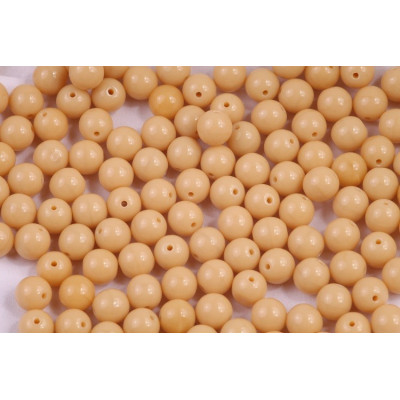 Round Beads 6mm Ivory 13020 | Czech Glass Beads Rutkovsky