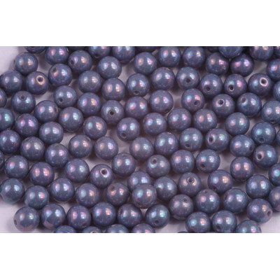 Czech Round Beads 6mm Purple Blue Nebula 33000/15001 | Glass Beads