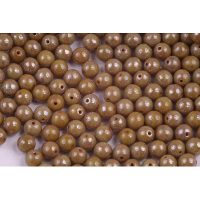 Round Beads 6mm Opaque Ashen Grey Picasso 43010/43400 | Rutkovsky