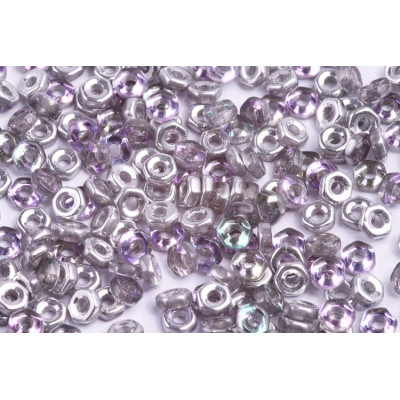 Hex Nut Beads 2x5mm Backlit Pink Mist 00030/26536 | Rutkovsky