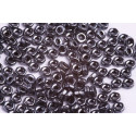 Hex Nut Beads 2x5mm Jet Hematite 23980/14400 | Czech Glass