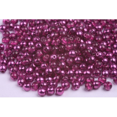Czech Round Beads 4mm Violet Metallic 10008 AL | Glass Beads