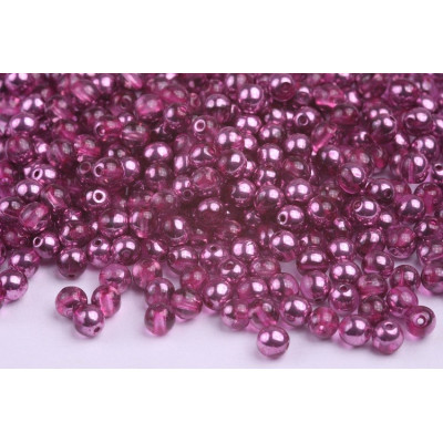 Round Beads 4mm Amethyst Luster 10009 AL | Czech Glass Beads