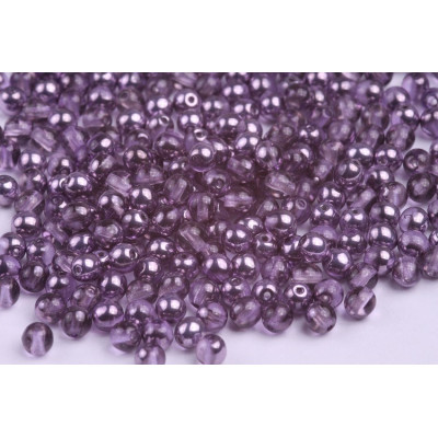 Round Beads 4mm Amethyst Luster 10011 AL | Vidrio Rutkovsky