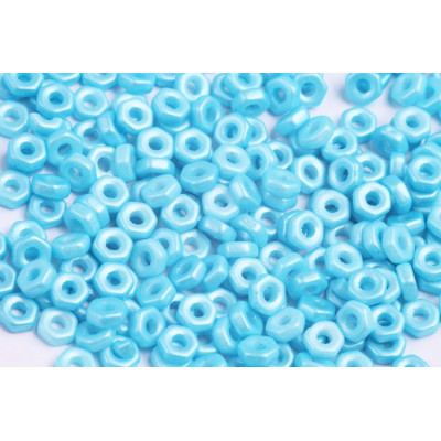 Hex Nut Beads 2x5mm Light Blue | Rutkovsky Czech Glass Beads