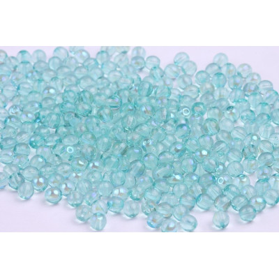Round Beads 4mm Aqua AB 10015 AB | Vidrio Checo Rutkovsky