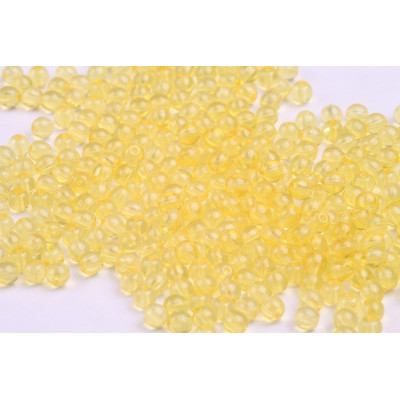 Round Beads 4mm Yellow 10017 | Czech Glass Beads