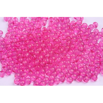 Round Beads 4mm Fuchsia 10008 | Rutkovsky Czech Glass Beads