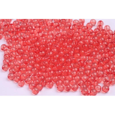 Round Beads 4mm Transparent Red 10024 | Czech Glass Beads