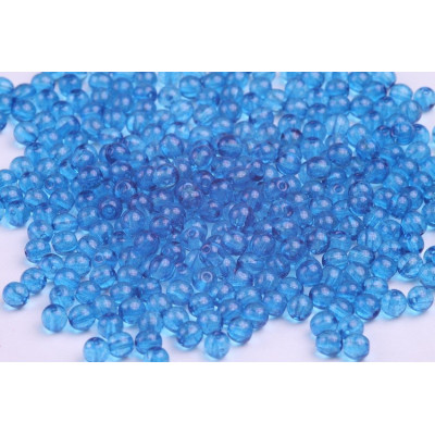 Round Beads 4mm Transparent Blue 10045 | Czech Glass Beads