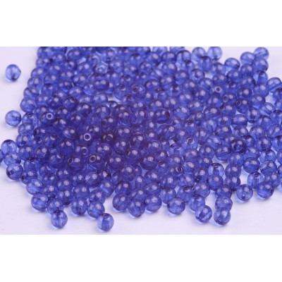 Round Beads 4mm Blue 10012 | Czech Glass Beads Rutkovsky