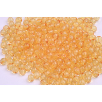 Round Beads 4mm Yellow 10018 | Czech Glass Beads Rutkovsky