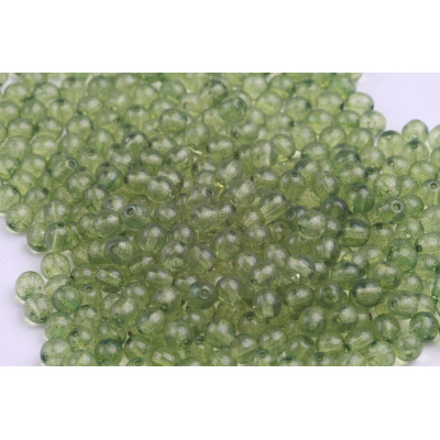 Round Beads 4mm Green 10034 | Tschechische Glasperlen