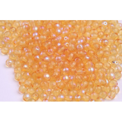 Round Beads 4mm Yellow AB 10018